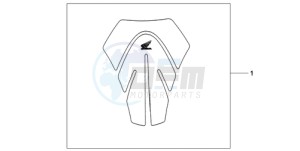 CB600FA9 Spain - (SP / ABS 25K) drawing TANK PAD/FUEL LID