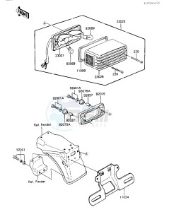 ZX 750 A [GPZ 750] (A1-A2) [GPZ 750] drawing TAILLIGHT