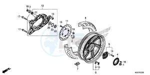 SH300AG TRX250T Europe Direct - (ED) drawing REAR WHEEL/ SWINGARM