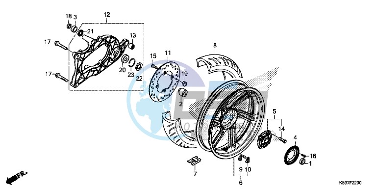 REAR WHEEL/ SWINGARM