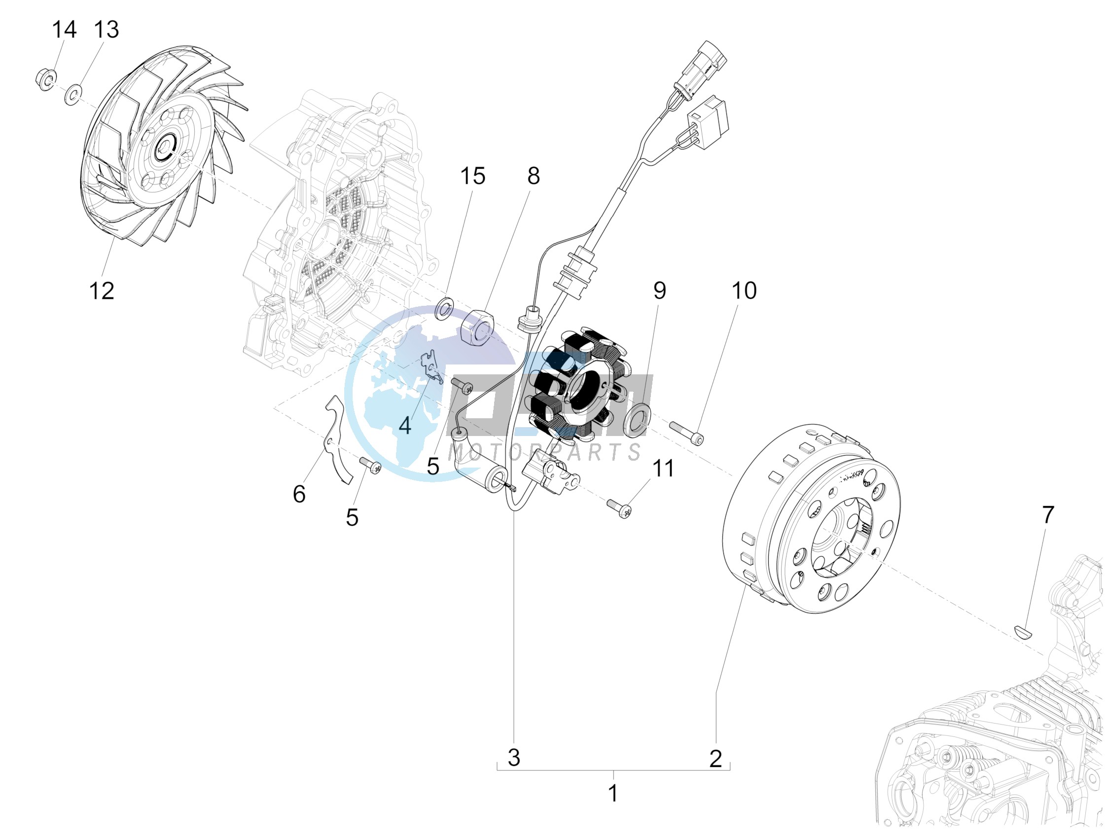 Flywheel magneto