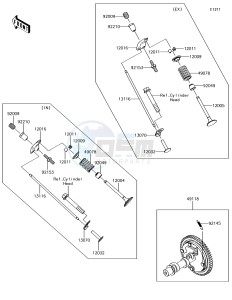 MULE SX 4x4 KAF400HHF EU drawing Valve(s)/Camshaft(s)