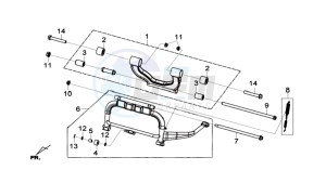 GTS 300i ABS drawing CENTRAL STAND -SIDE STAND- KICKSTARTER PEDAL