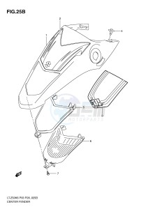 LT-Z50 (P3-P28) drawing CENTER FENDER (MODEL L0)