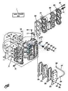 40H drawing CYLINDER--CRANKCASE