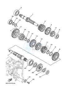 XT250 (B7C3) drawing TRANSMISSION