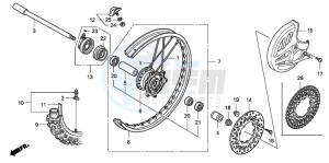 CRF450X drawing FRONT WHEEL