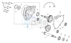 Scarabeo 125-250 e2 (eng. piaggio) drawing Transmission