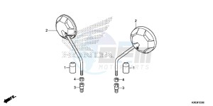 MSX125D MSX125 UK - (E) drawing MIRROR