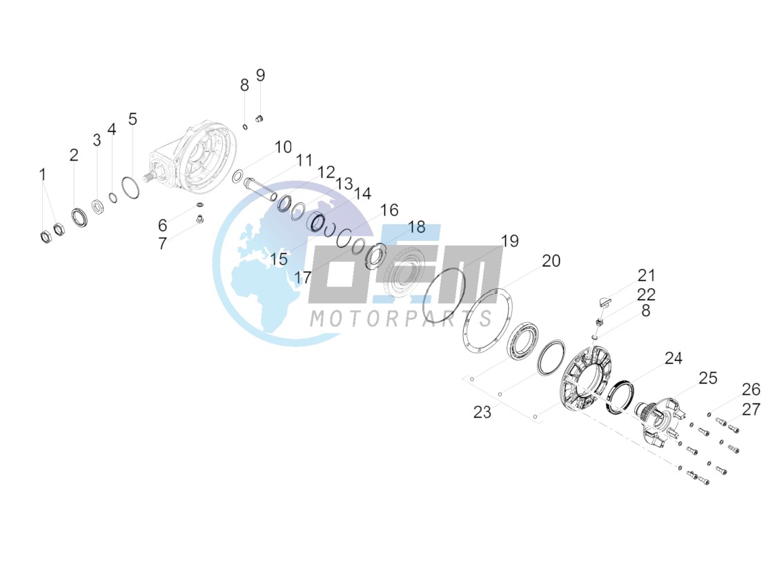 Rear transmission / Components