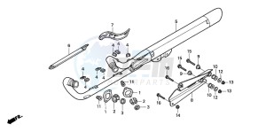 VT750CA drawing EXHAUST MUFFLER