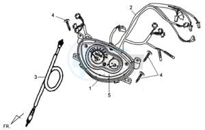 SYMPHONY SR 125 CH drawing DASHBOARD / SPEEDOMETER CABLE / WIRING HARNASS