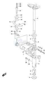 DF 20A drawing Swivel Bracket  -  Tiller Handle w/Power Tilt