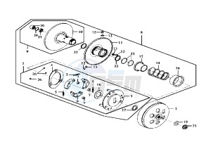 HD EU2 - 125 cc drawing DRIVEN PULLEY