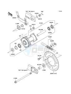 KX65 KX65AEF EU drawing Rear Hub