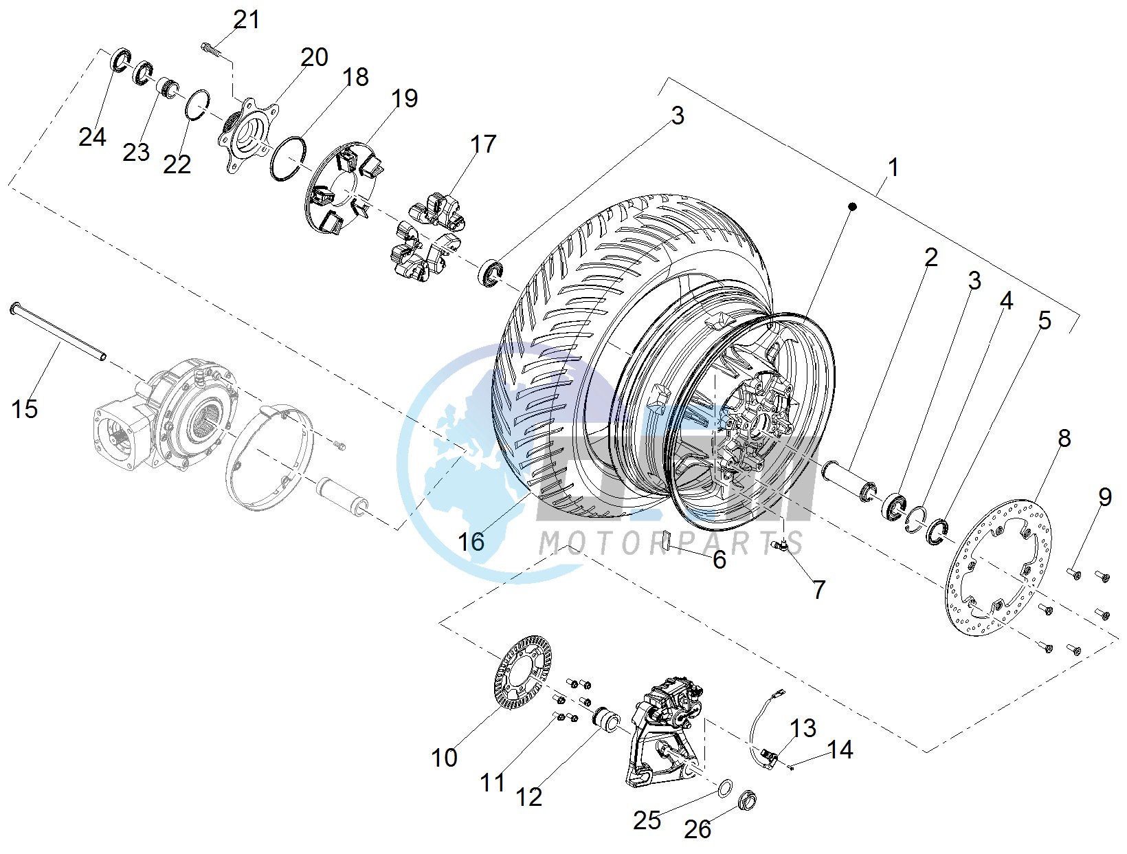 Rear wheel