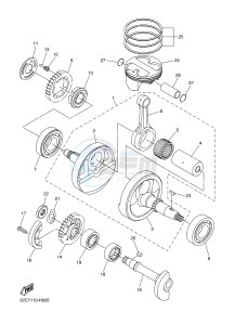 WR250R (BN32 BN31 BN33) drawing CRANKSHAFT & PISTON