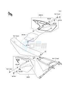 KX250F KX250T6F EU drawing Side Covers