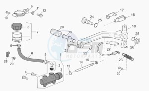 Breva V 1100 IE IE drawing Rear master cylinder