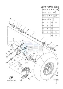 YFM550FWAD YFM5FGPHB GRIZZLY 550 EPS HUNTER (1HS7) drawing REAR WHEEL