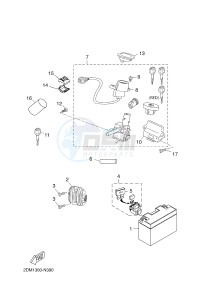 YP125R X-MAX125 X-MAX (2DM9 2DM9) drawing ELECTRICAL 1