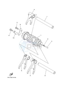 MT09 900 (1RCC) drawing SHIFT CAM & FORK