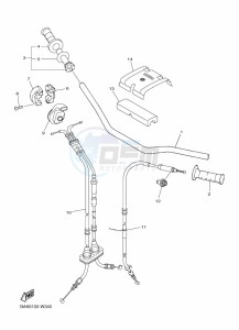 WR250F (BAK9) drawing STEERING HANDLE & CABLE