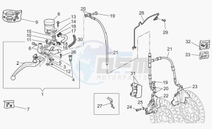 V 11 1100 Cafè-Ballabio Cafè-Ballabio drawing Front brake system