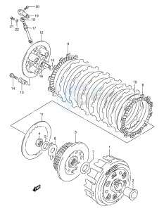 DR800S (E4) drawing CLUTCH