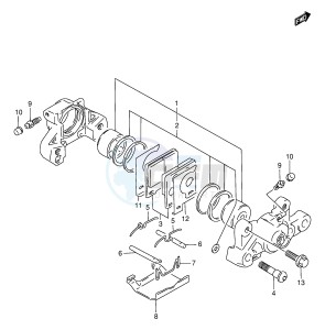 GSX-R750 (E2) drawing REAR CALIPER