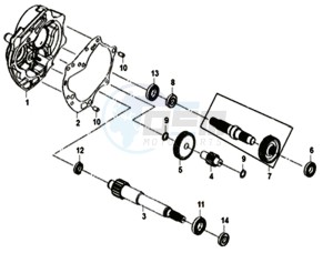 CROX 50 25KMH (L8 L9) NL EURO4 drawing MISSION CASE-DRIVE SHAFT