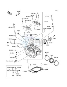 KLX450R KLX450A8F EU drawing Cylinder Head