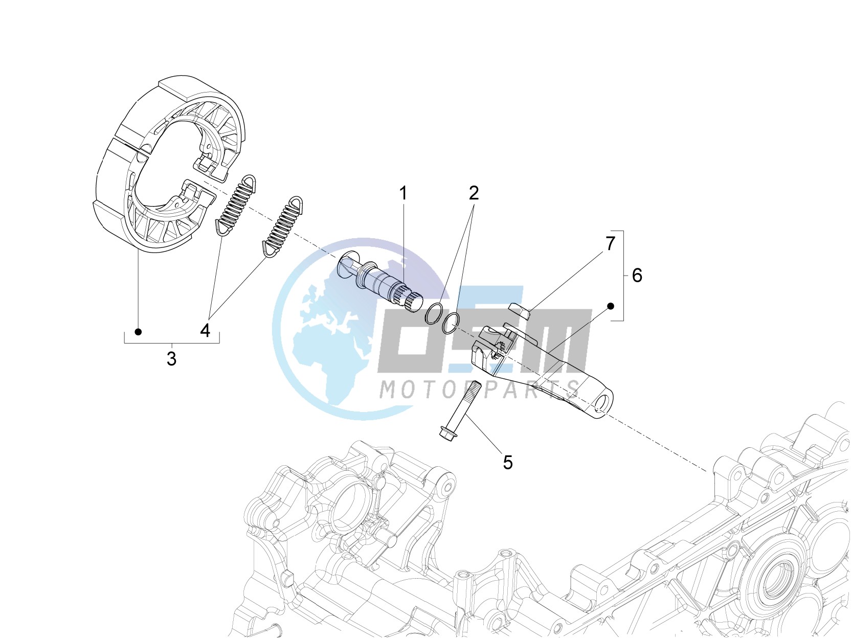 Rear brake - Brake jaw