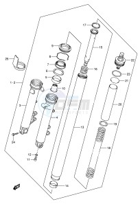 GSF650 (E2) Bandit drawing FRONT FORK DAMPER (GSF650K5 UK5 AK5 UAK5 K6 UK6 AK6 UAK6)