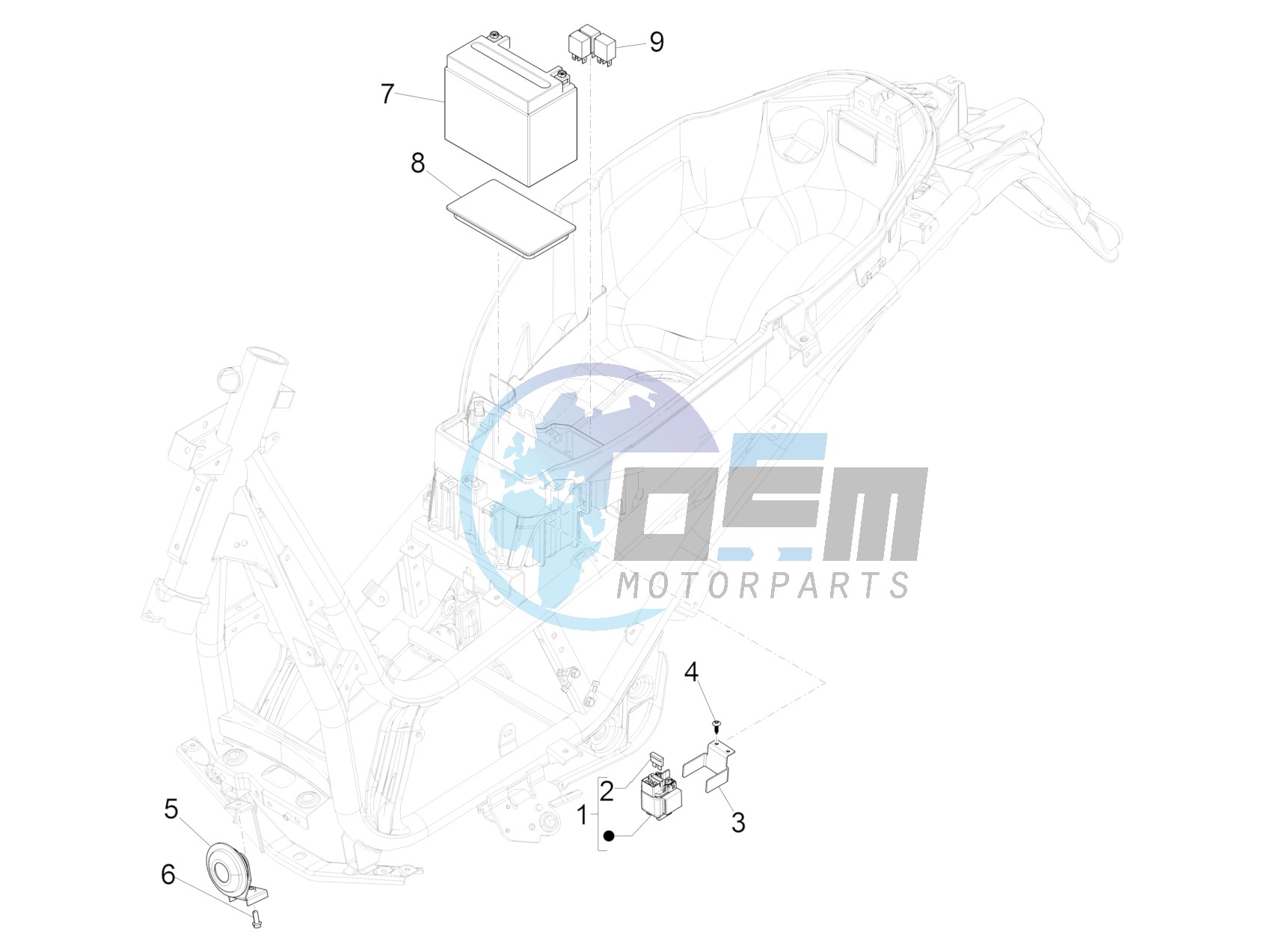 Remote control switches - Battery - Horn