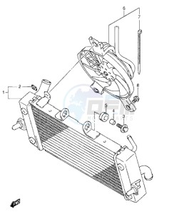 Inazuma 250 drawing RADIATOR