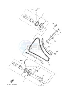 YFM700FWAD YFM70GPAH GRIZZLY 700 EPS (B1A2) drawing CAMSHAFT & CHAIN