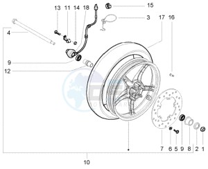 NRG 50 power purejet drawing Front wheel