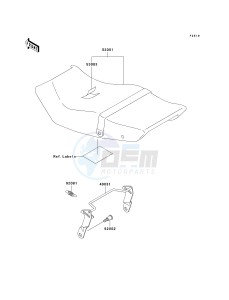 EX 250 F [NINJA 250R] (6F-7F) F6F drawing SEAT