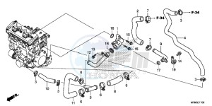 CB1000RAD CB1000R ABS E drawing WATER PIPE