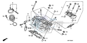 XL700V9 France - (F / CMF SPC) drawing REAR CYLINDER HEAD