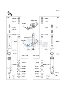 EX 650 A [NINJA 650R] (A6F-A8F) A8F drawing FRONT FORK