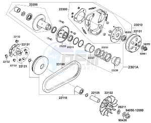 AGILITY 125cc drawing Driven Pulley