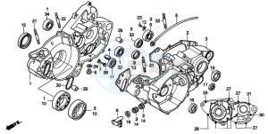 CR250R drawing CRANKCASE