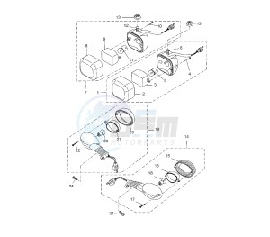 BW'S EASY 50 drawing FRONT FLASHER LIGHTS