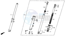 VF750C drawing FRONT FORK