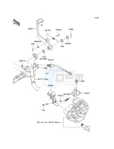 KVF 650 H [BRUTE FORCE 650 4X4I] (H7F-H8F) H7F drawing BRAKE PEDAL