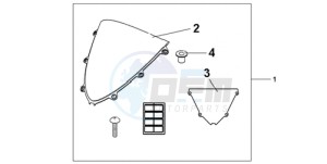 CBR1000RRA F / CMF drawing HIGH WIND SCREEN