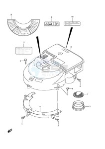 DF 150 drawing Silencer/Ring Gear Cover