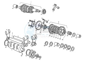 GPR REPLICA - 50 cc drawing GEAR BOX